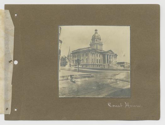 Court House; handwritten on front of photographic mounting