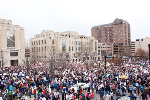 Women's March in Lexington, Kentucky, photographs taken by Emily Moseley