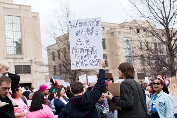 Women's March in Lexington, Kentucky, photographs taken by Emily Moseley