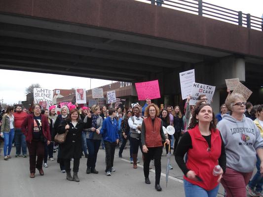 Women's March in Lexington, Kentucky, photographs taken by Diane Arnson Svarlien