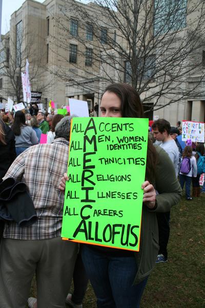 Women's March in Lexington, Kentucky, photographs taken by Tracy Oberc