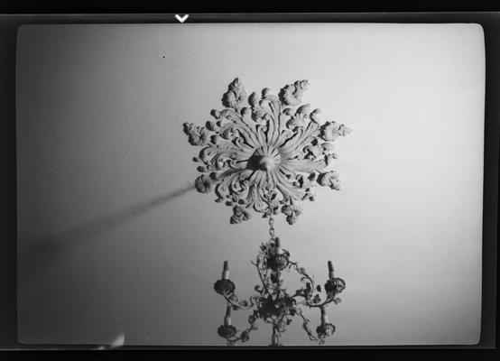 Center piece of dining room at Ingleside, built in 1852, demolished 1964, Lexington, Kentucky in Fayette County