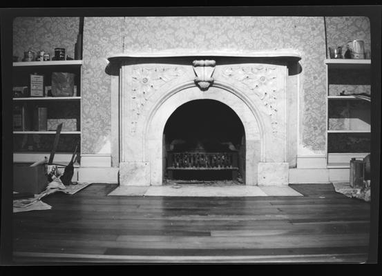 Dining room mantel at Ingleside, built in 1852, demolished 1964, Lexington, Kentucky in Fayette County