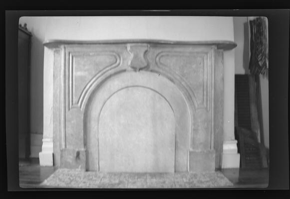 Library mantel at Ingleside, built in 1852, demolished 1964, Lexington, Kentucky in Fayette County