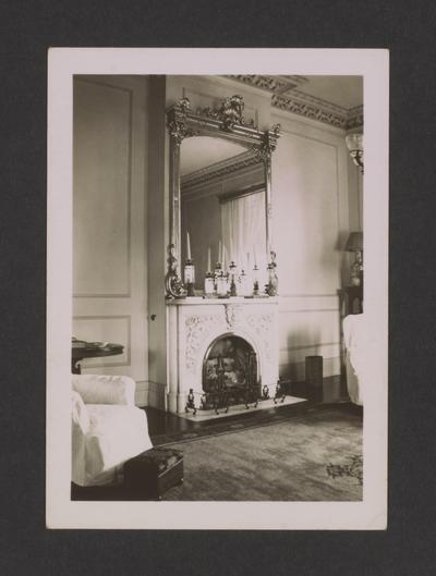 Mantle in parlor at Lyndhurst