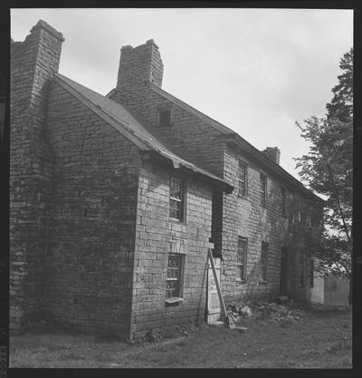 Henry Thompson Stone House, built circa 1785, Author Road, North of Millersburg, Kentucky in Nicholas County