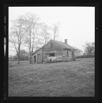 Log Cabin at Hurricane Hall, Georgetown Pike (Road), North of Lexington, Kentucky in Fayette County