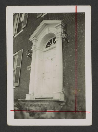 Door on a house at 401 West Main Street in Frankfort, Kentucky in Franklin County