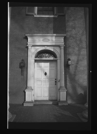 Doorway at Clay Hill on the road to Danville, Harrodsburg, Kentucky in Mercer County