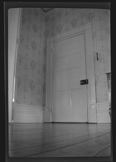 Back parlor door to hall at the Orlando Brown House, 202 Wilkinson Street, Frankfort, Kentucky in Franklin County