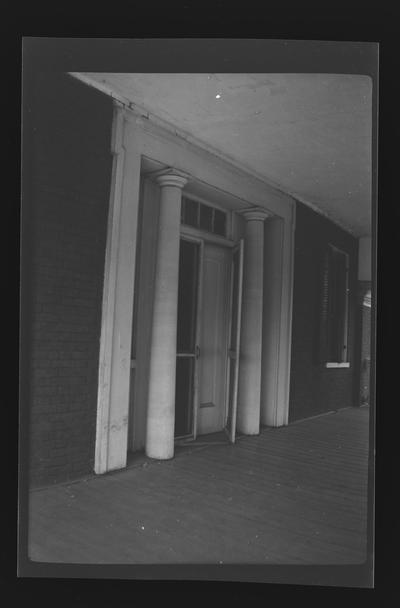 Upstairs door to porch at Belvoir, Wilmore, Kentucky in Jessamine County