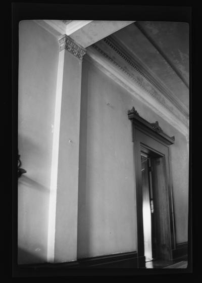 Pilaster and door in downstairs hall at Ward Hall, built by Junius Ward in 1857, Georgetown, Kentucky in Scott County