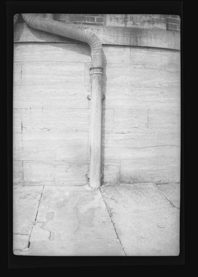 Greenwood cast iron pipe at Ward Hall, built by Junius Ward in 1857, Georgetown, Kentucky in Scott County