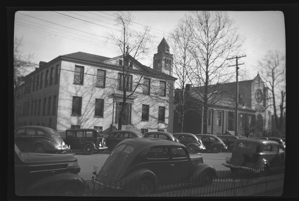 From left to right: school, Francis Key Hunt House, and Saint Peter's Church