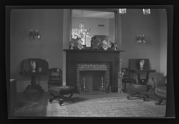 Fireplace at the Lucas Combs House, Parkers Mill Road, Fayette County, Kentucky