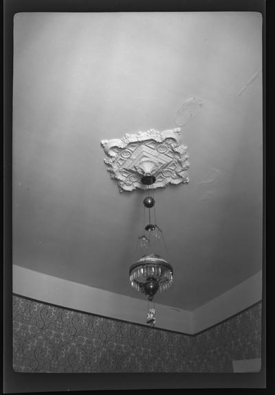 Center piece of the parlor ceiling at the Michael R. Burgess House, south of Mays Lick (Mayslick), Kentucky in Mason County