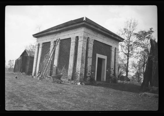 Dependency, house has burned, Iron Works Road, Bourbon County, Kentucky