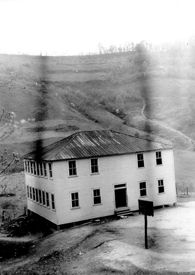 Two-story school house in the country