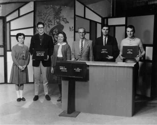 Televised Survey of English Literature Class with Dr. Arthur L. Cooke: production assistants Kathryn White, Robert (Bob) Cooke, Janelle Simmons; producer Ronald Russell-Tutty; Director Jim McKinney