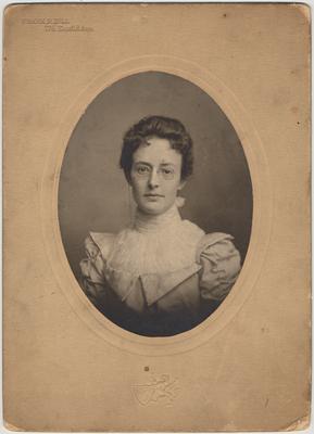 Miss Mabel Cross of Hiram, Ohio. Music teacher, about 1900-1901
