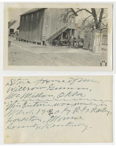 Store-House of Mr. Wilson Gumm, McMillan, Okla