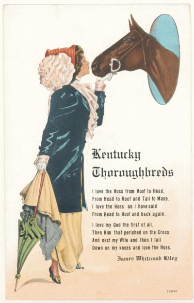 Kentucky Thoroughbreds [Two Verse Poem by James Whitcomb Riley]