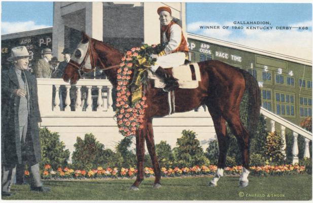 Gallahadion, Winner of 1940 Kentucky Derby - K68. (Printed verso reads: 