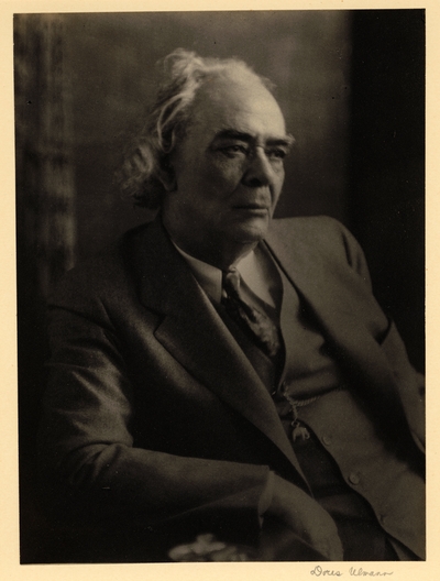 Richard Berry Harrison.  Elderly man in suit and tie, seated in a casual pose