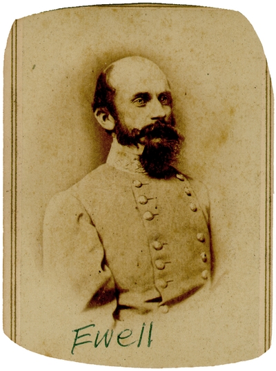 Major General Richard Ewell (1817-1872) C.S.A.; given command of Thomas J. 