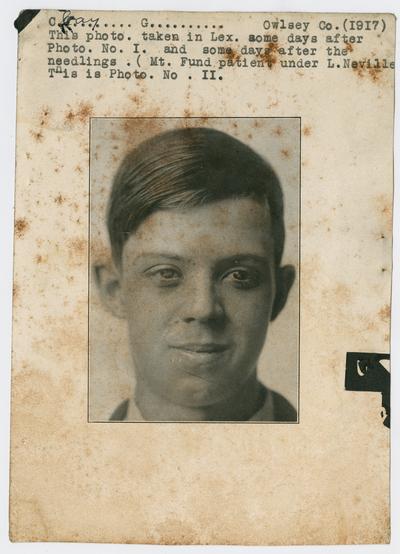 Patient, male, unknown- from Owsley County, Kentucky