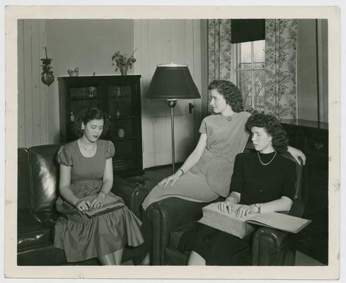 Female pupils at the Kentucky School for the Blind