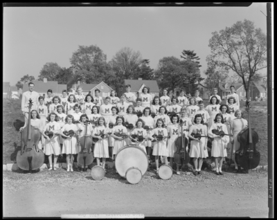 Orchestra, Morton Junior High School, 120 Walnut Street;                             exterior, group portrait