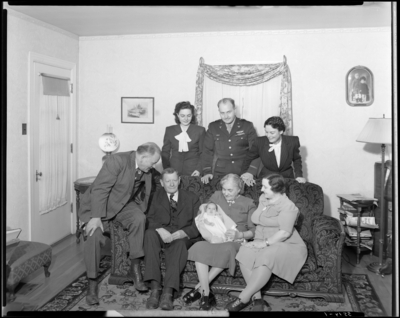 M.L.S. Ford; (310 Cocran); family members, four (4) generations;                             exterior; group portrait