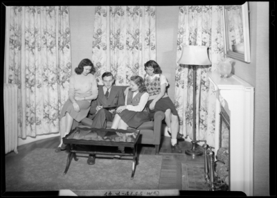 Georgetown College; Student Body Officers; interior; group                             portrait