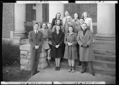 Georgetown College; Owen County Club; exterior; group                             portrait