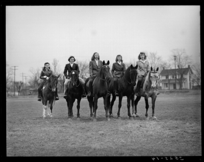 Georgetown College; group on horseback