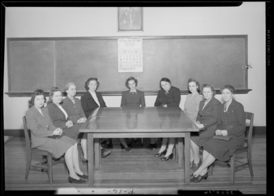 Garth High School; Faculty; interior; group portrait