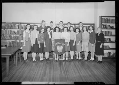 Garth High School; National Honor Society; interior; group                             portrait