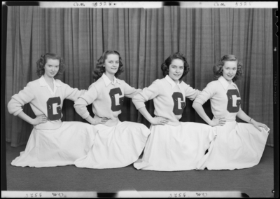 Garth High School; Cheerleaders; interior; group                             portrait