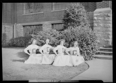 Garth High School; Cheerleaders; exterior; group                             portrait