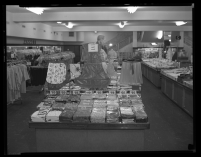 S.S. Kresge & Company (156, 250 West Main); plastic                             apron, tablecloth displays