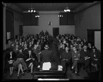 National Crusade; group gathered in room