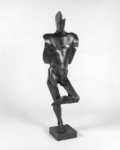 A bronze sculpture entitled 