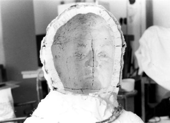 An image of a plaster mold of a John Sherman Cooper bust by John Tuska