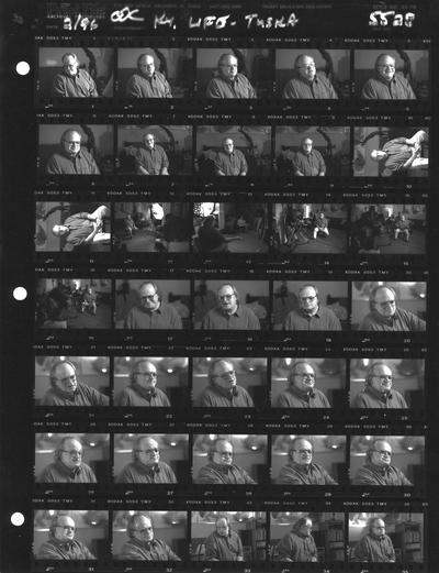 A proof sheet of Kentucky Education Television (KET) stills of John Tuska