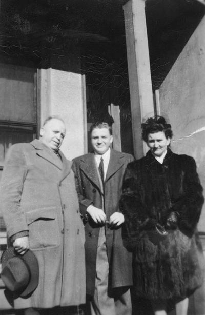 An image of John Tuska with his father Michael Tuska and mother Cecilia Tuska