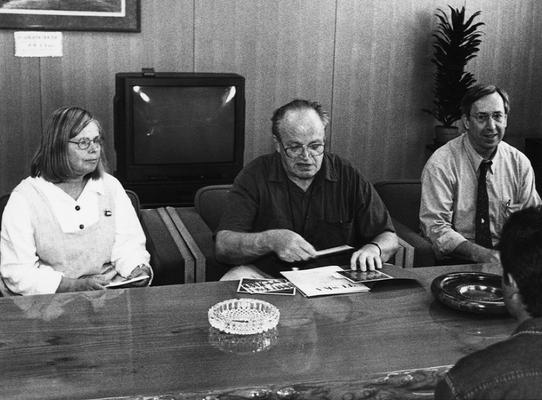 An image Heike Pickett, John Tuska and Irwin Pickett organizing a Kentucky Arts Council trip to Japan